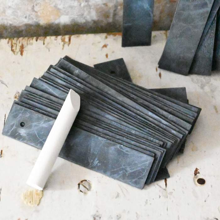etiquette zinc rectangle 2x9 cm